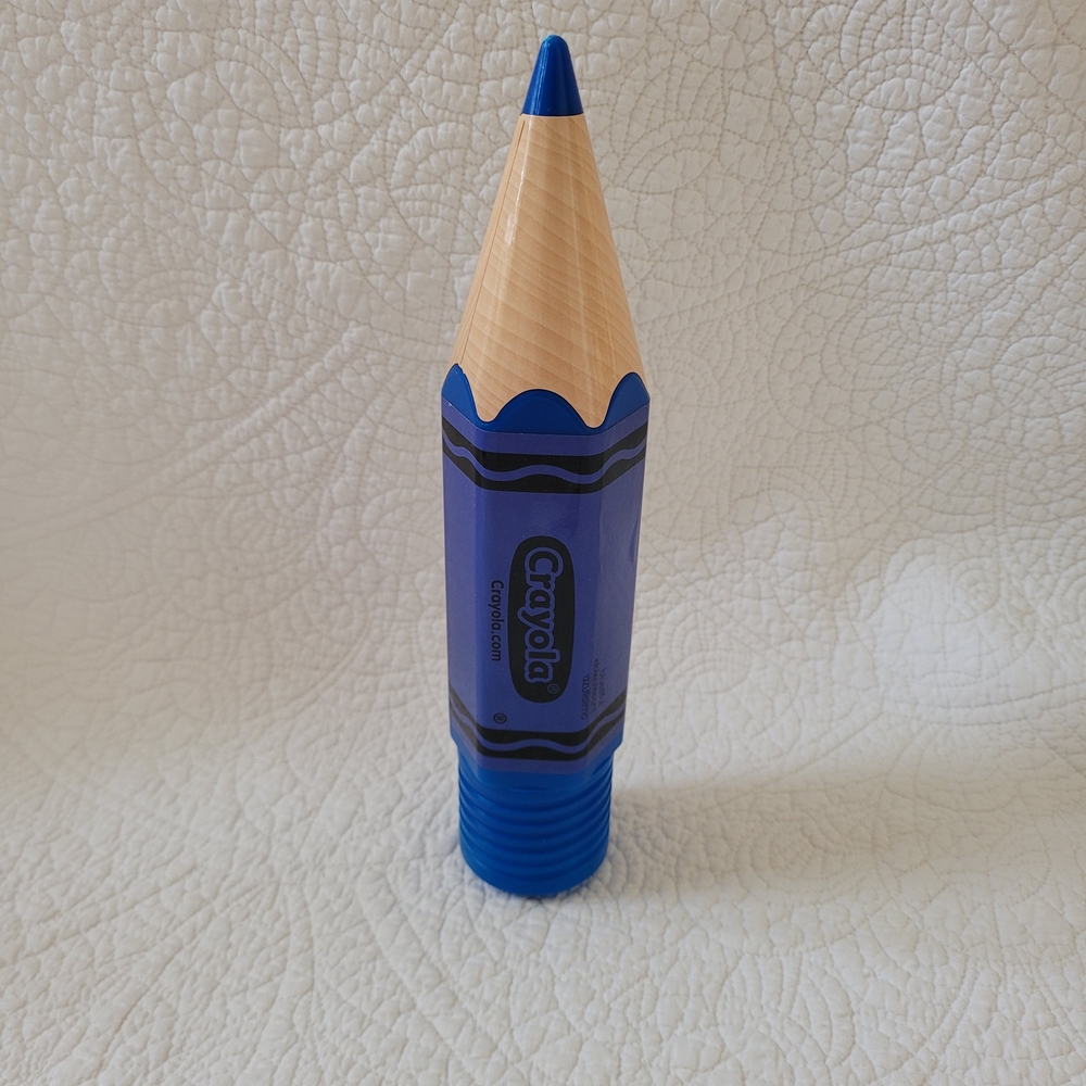 Crayola Blue Pencil Shaped Container
